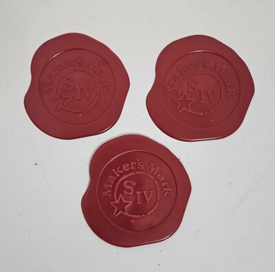 Makers Mark Bourbon Rubber Place Mat Lot Of 3