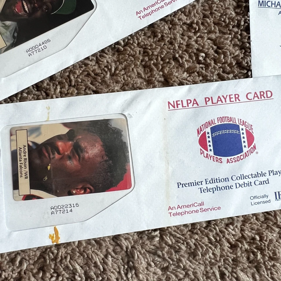 Edição limitada NFLPA colecionador telefone player cartão de débito anos 90 vintage - Imagem 4 de 4