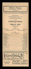 Lucille Ball "DREAM GIRL" Elmer Rice / Scott McKay 1948 Los Angeles Broadside
