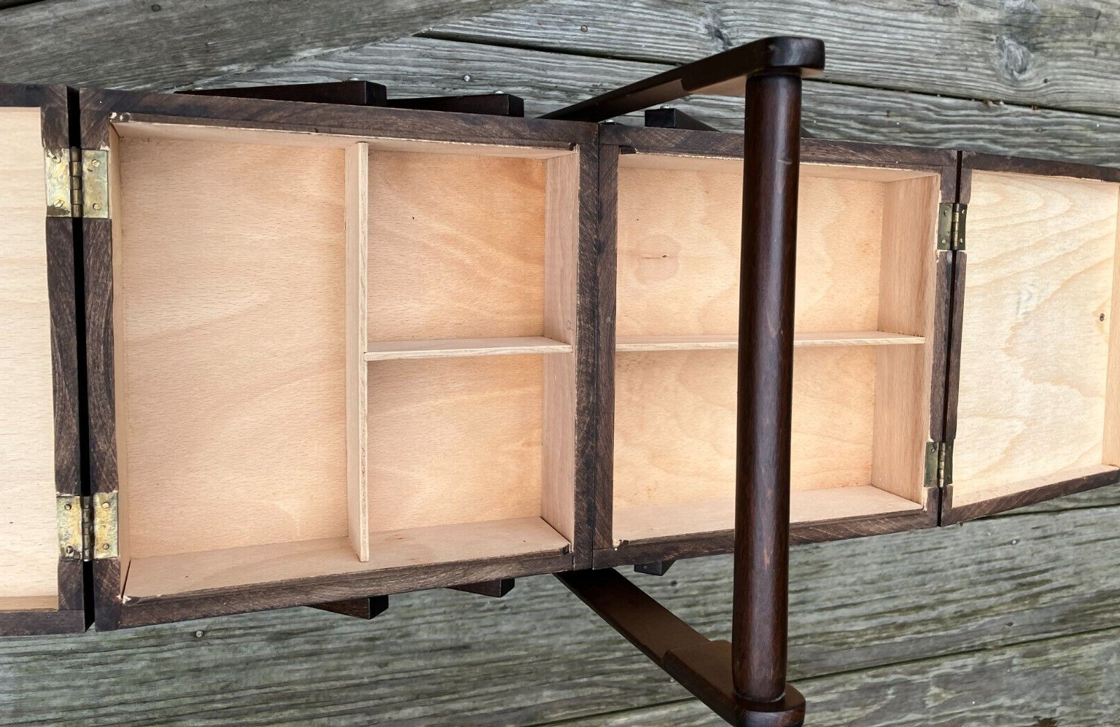 1987 Accordian Style Dovetailed 3 Tier Fold Out Chest Romania