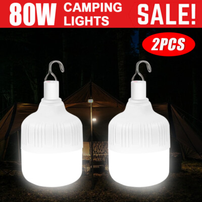 Portable USB Rechargeable LED Camping Lights Outdoor Lamp Bulb Tents Lighting