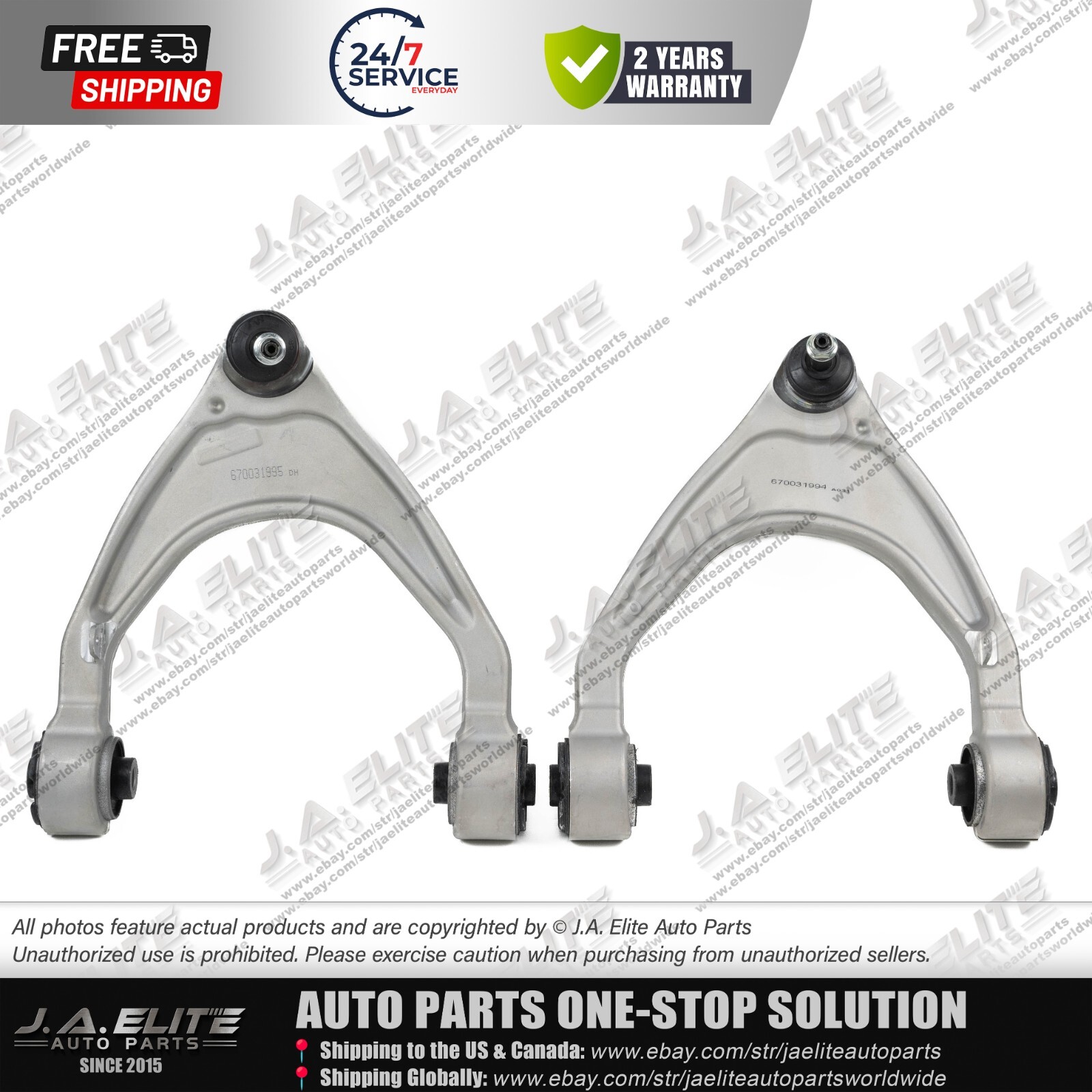 2pcs Front Left & Right Upper Control Arm fit Maserati Levante (2017+)