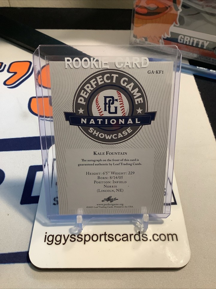 2023 LEAF PERFECT GAME JUST GEMS KALE FOUNTAIN 2/2 AUTO PURPLE PADRES