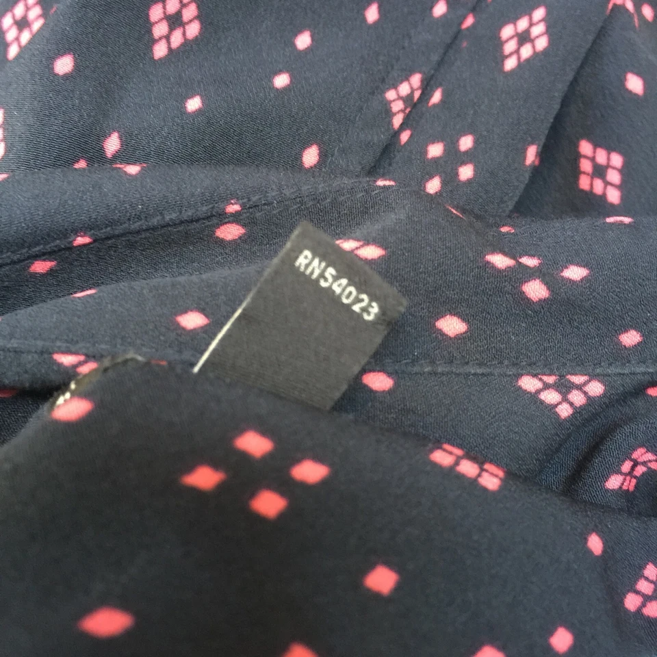 Женский комбинезон с откидными карманами Banana Republic размер 4 черный розовый с принтом рукав 3/4 - Изображение 4 из 4