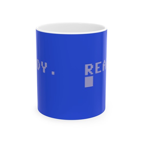 Commodore "READY." Coffee Mug Retro in Every Sip commodore 64 128 Plus 4 Vic-20 - Picture 2 of 10