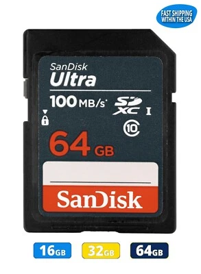 Sandisk SD Ultra c10 Memory Cards 16GB 32GB 64GB Stealth Cam G42 Trail Camera - Image 1 of 4