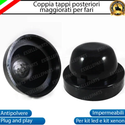 ELT COPPIA TAPPI POSTERIORI FARO FARI LED E XENO FIAT 500 RESTYLING ANABBAGLIANTI