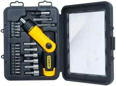 STANLEY 25 PC RATCHET SCREWDRIVER SET, PART: 0-63-022, QUANTITY - 1 SET