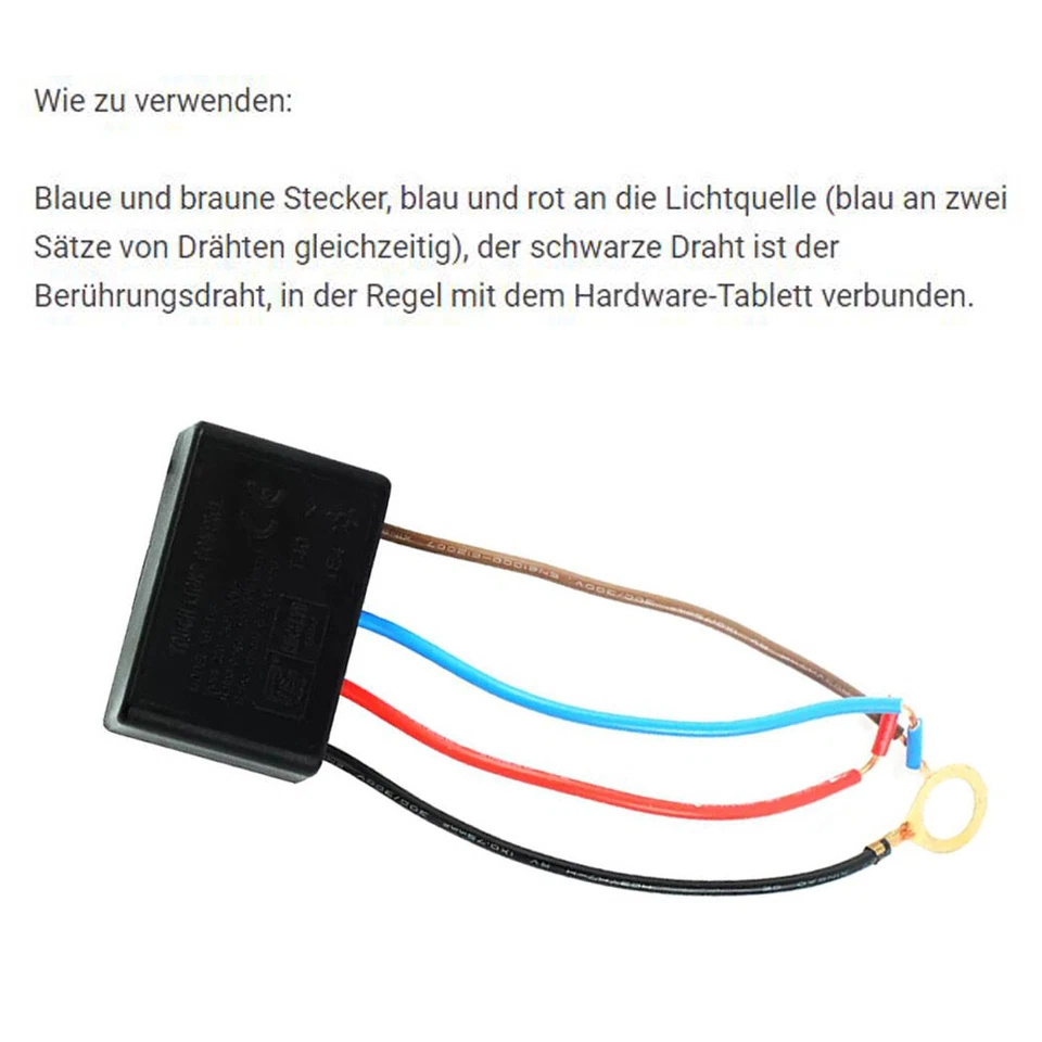 220V Touch Light Schalter Tischlampe Dimmer Control Module Sensor für Glühlampen - Bild 3 von 4