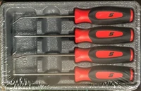 *NEW* Snap-on Pick Set SGASA204CR *RED SOFT HANDLES* PICKS BRAND NEW & SEALED!