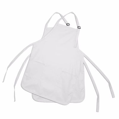 2-PACK Apron Commercial Restaurant Home Bib Spun Poly Cotton Kitchen Aprons