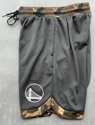 NBA Steph Curry 30 Men's Medium Golden State Warriors Camo Basketball Shorts - Picture 4 of 12
