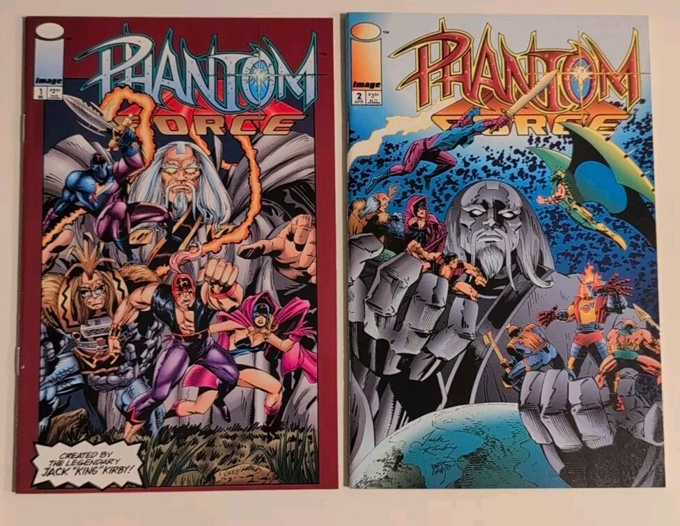 Phantom Force #1 #2 1993 Image Comics Lot Jack Kirby Jim Lee