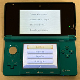 Nintendo 3DS Aqua Blue - In Original Box W/ Stylus, Charger, Accessories