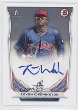 2014 Bowman Retail Prospect Auto LeVon Washington #PA-LW Auto 0f7