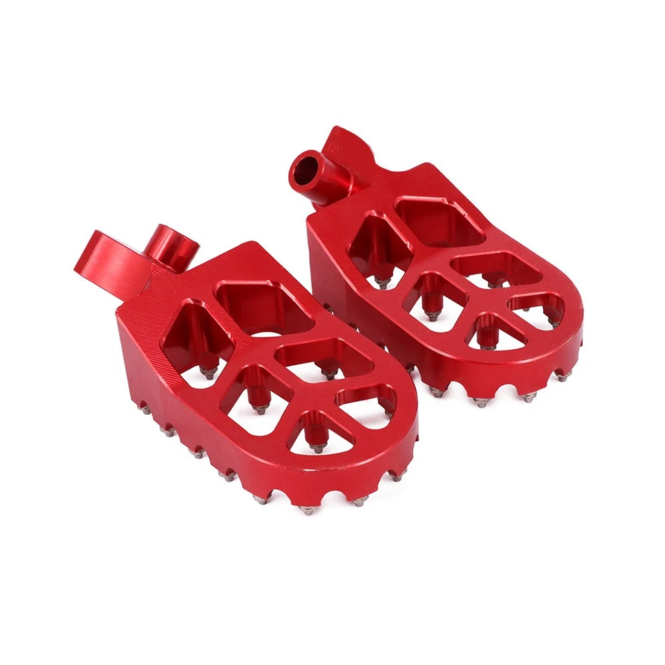 Reposapiés CNC para moto de cross CR50/125 WR125 CR250 WR250 TC250 TE250 rojo Foto 3 de 4