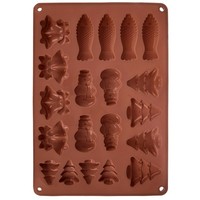 Kuchenform Pralinenform Backform Silikon 34X24,5X1 Cm Braun HitzebestäNdig