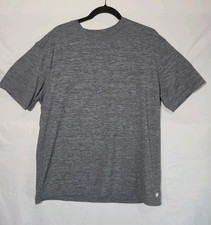 Rhoback Tailwind Performance Tee Large Heather Gray Golf Athleisure Minimalist