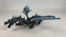 Mega Bloks Krystal Wars 9885 Marauder's Cliff Large Blue Dragon Excellent Shape!