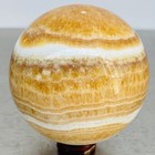 Natural Yellow Calcite Sphere Quartz Crystal Polished Ball Reiki Healing 2040G — photo 4