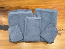 Norwex Bath Towel Blue Microfiber Body Hand Washcloth Set BackLock Shower