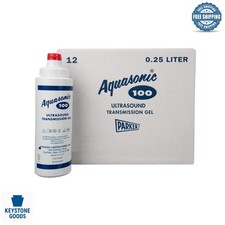Aquasonic Ultrasound Gel 0.25L Pack of 12   Hypoallergenic, Easy Dispense