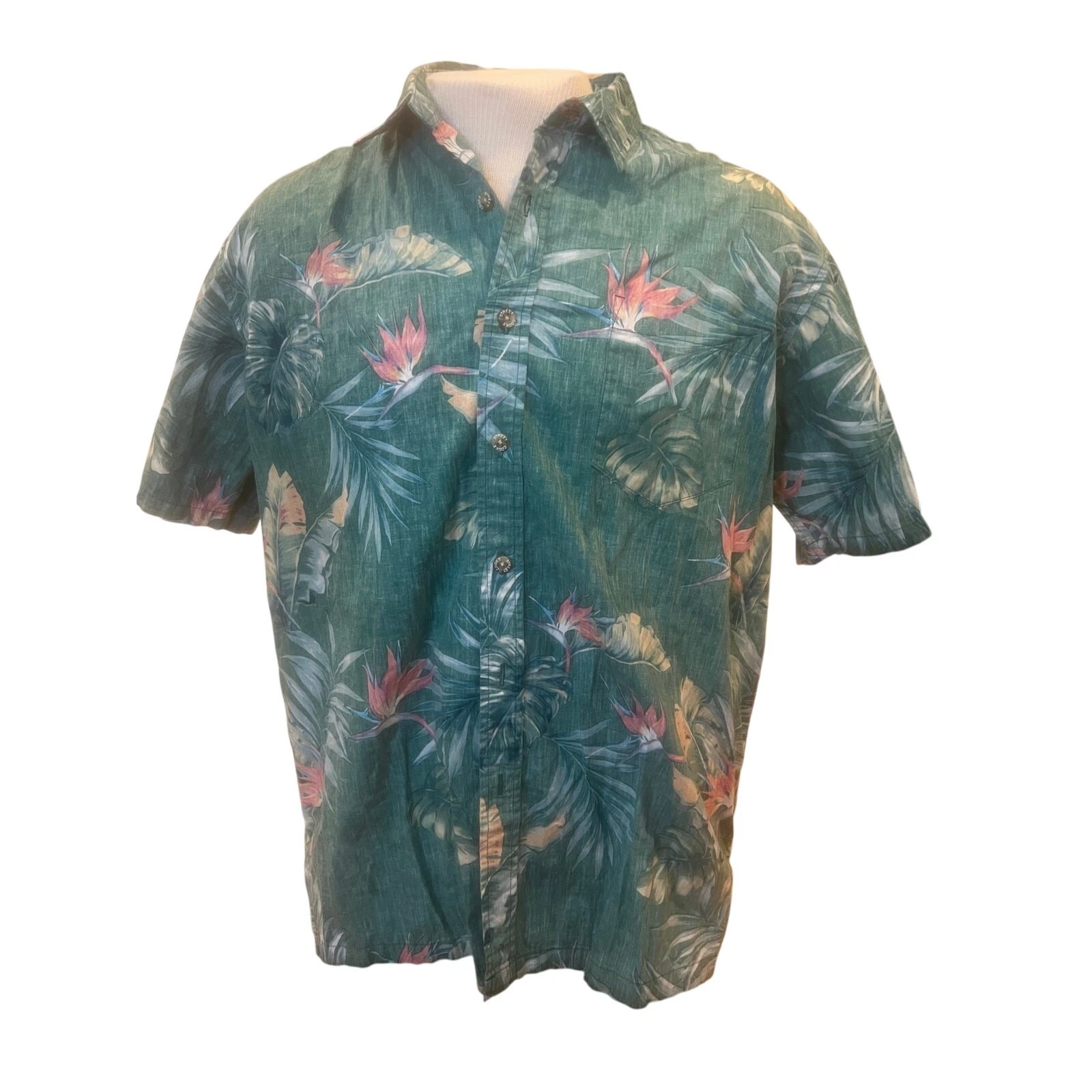 COOKE STREET HONOLULU VINTAGE HAWAIIAN SHIRT SHORT SLEEVE MENS SIZE LARGE