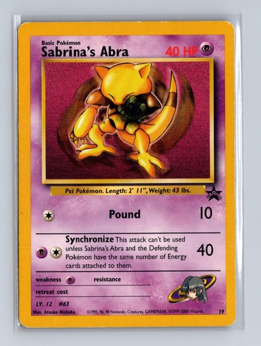 Sabrina's Abra 19 Promo Wizards Black Star Promos Pokemon LP