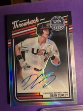 2025 Panini Stars And Stripes Prizm Throwback Signatures Dean Curley 158/199