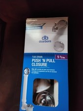 Dearborn Push 'N Pull Tub Drain Stopper Closure 1-1/2 in Chrome, Round
