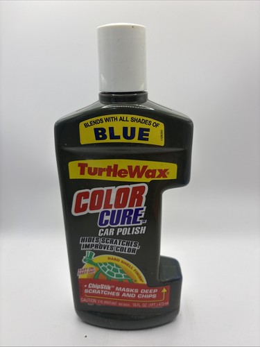 Turtle Wax BLUE Color Cure Car Polish & Chipstick 16 oz Discontinued 90% Full