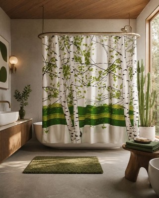 Marimekko Kaiku Shower Curtain iconic Nordic design by Finnish Maija Louekari