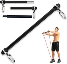 Resistance Band Bar, Portable 43 Inch Pilates Bar with Resistance Bands Home ...