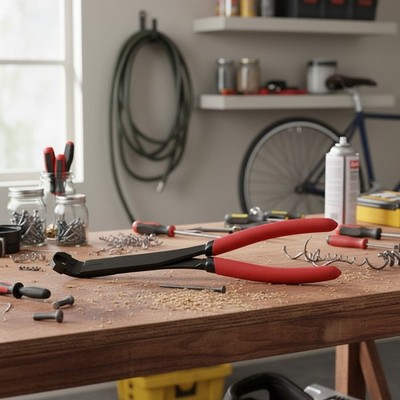 Versatile U-Joint Snap Ring Pliers - Lightweight & Rust Resistant for Mechanics