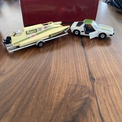 Vintage Corgi Major No. 37 Fiat X1/9 Carlsberg Pilsner Power Boat and Trailer