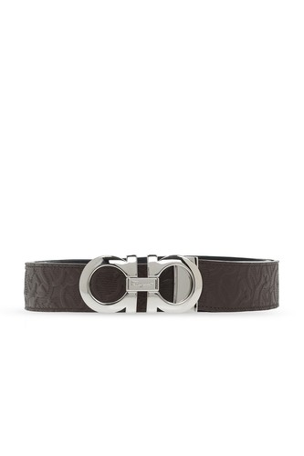 FERRAGAMO Brown Double Adjus Leather Belt New & Authentic