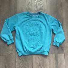 Disney Lilo and Stitch Girls Large 10/12 Teal Graphic Sweatshirt