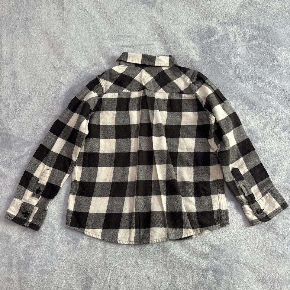 Lot Of 2 Sonoma Long Sleeve Plaid Button Up Flannel Shirts Boys Size 6 - Image 4 of 4