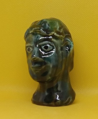 ''Assyrian Boy'' - Expensive Original Clay Sculpture. Hand made & glazed.