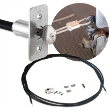 Shaved Door Car Latch Emergency Cable Release Key Lock Trunk Hood Kit Universal
