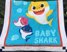 Baby Quilt. Multi Color Quilt. Baby Shark Quilt. 36X40 Baby Boy Quilt Nautical