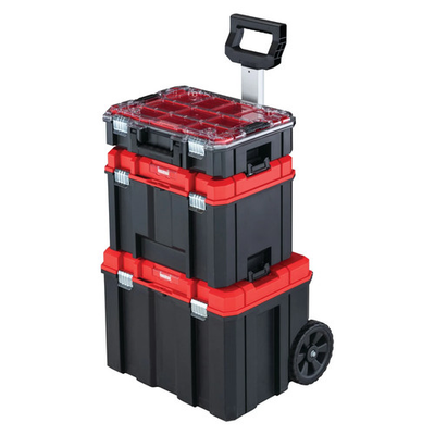 #ad CRAFTSMAN VERSASTACK 3 Piece Plastic and Metal Wheels Lockable Tool Box $160.21