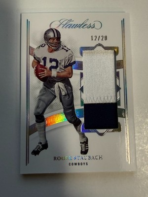 2022 Panini Flawless Roger Staubach JUMBO Patch 12/20 JERSEY # MATCH COWBOYS FM