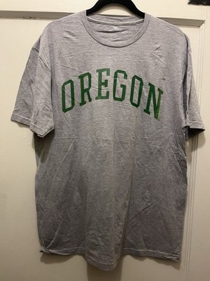 New Men s Fanatics Brand OREGON gray short sleeve T-shirt Size Large
