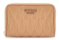Guess Valla Zip Around Wallet M GeldböRse Beige Hellbraun Neu