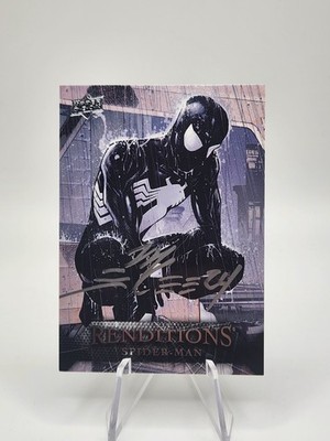 2024 UD Marvel Renditions Spider-Man #35 Black Suit Spider-Man Artist Auto /65