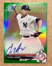 2017 Bowman Chrome Prospect Autographs Chance Adams #CPA-CAD - Green /99