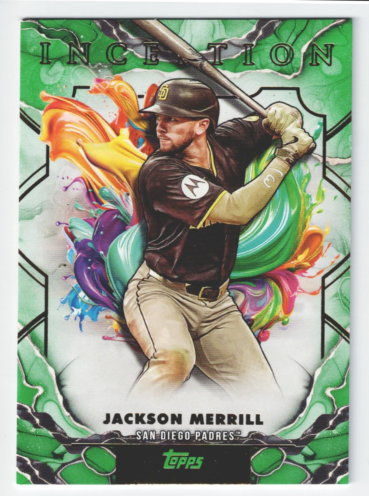 2025 Topps Inception Jackson Merrill Green Parallel #3 San Diego Padres