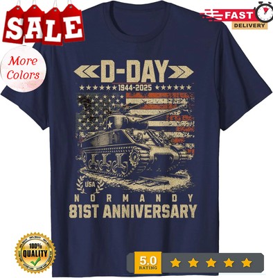 D-Day 1944 Omaha Beach D-Day Normandy 81st Anniversary T-Shirt