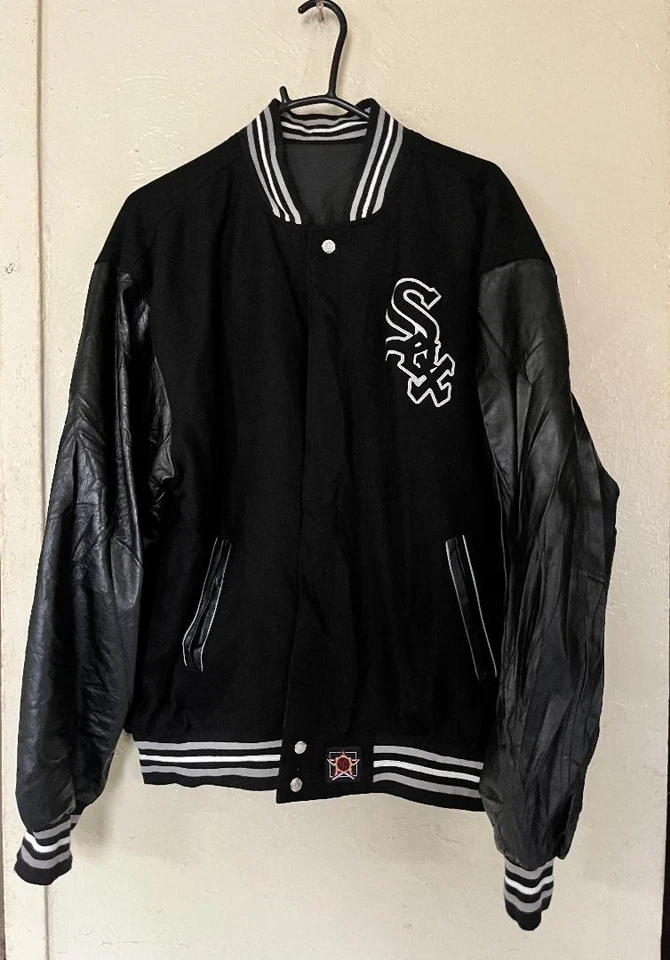 Vintage 90's Jeff Hamilton MLB Chicago White Sox varsity jacket reversible XL - Image 2 of 4